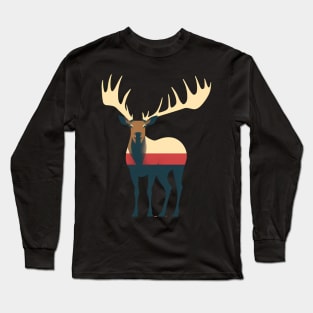 Elk Illustration, Love Elks Long Sleeve T-Shirt